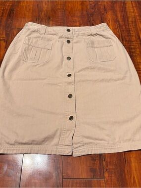 Relativity Beige Button-Front Skirt